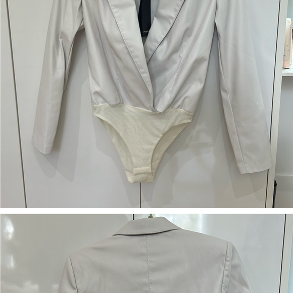 Pinko Faux. Leather bodysuit. Size 46 (see photo of label) - Picture 3 of 4